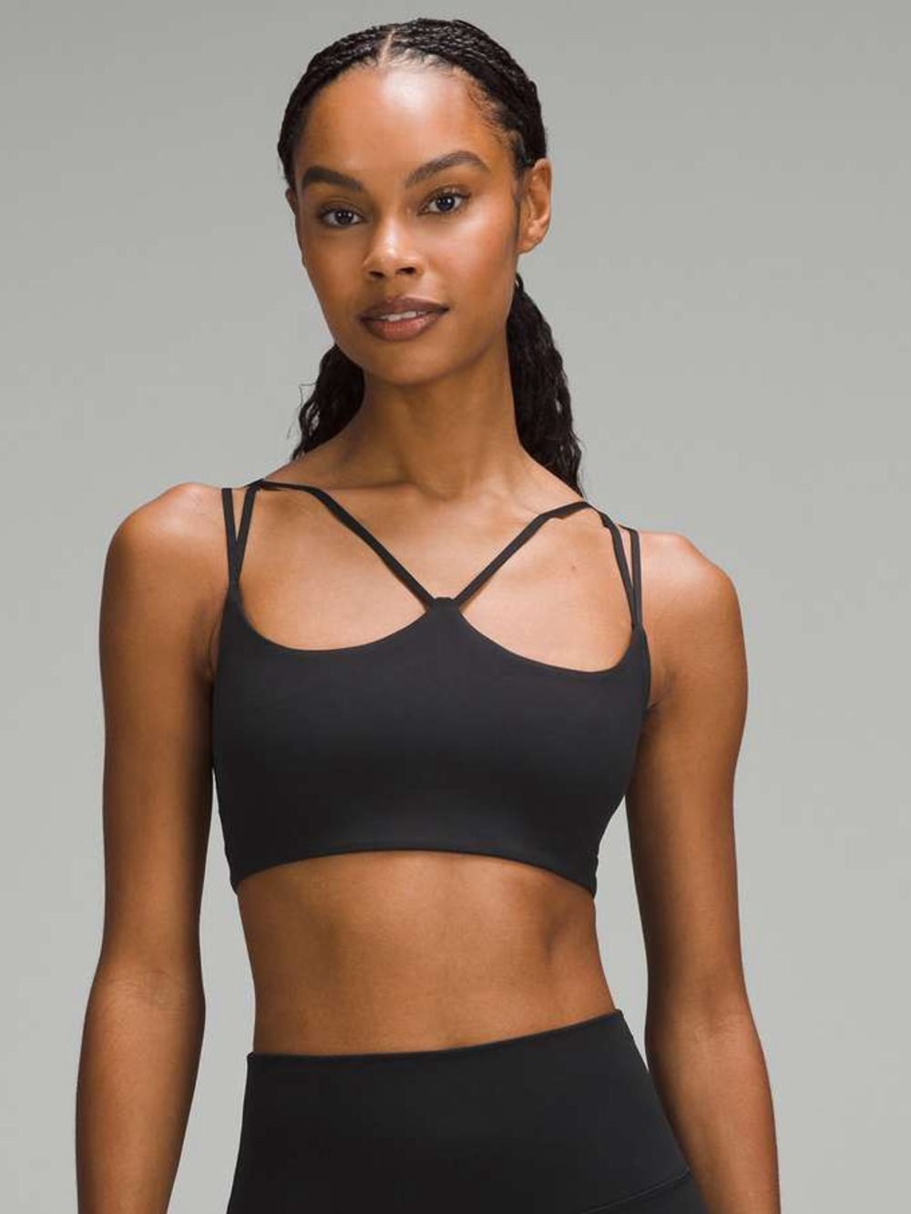 lululemon athletica Black Strappy Light-Support Sports Bralette